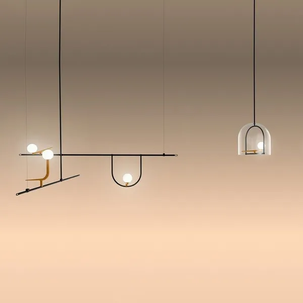 YANZI SC1 Pendant White/ Brushed Brass/ Black