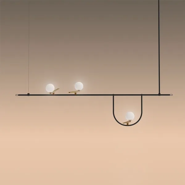 YANZI SC1 Pendant White/ Brushed Brass/ Black
