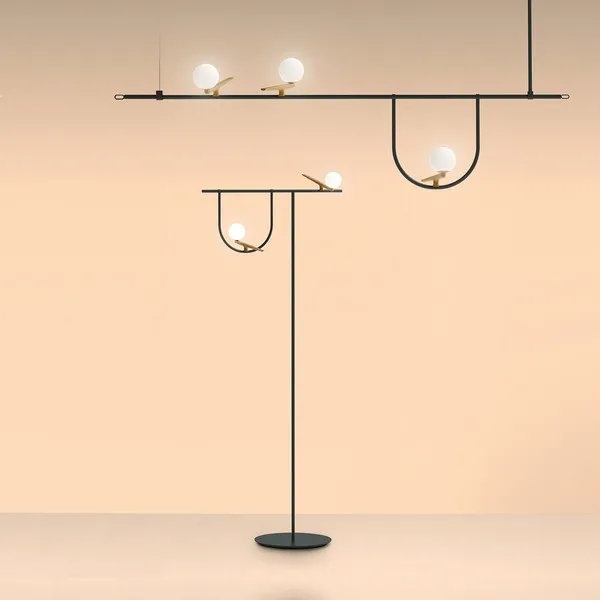 YANZI SC1 Pendant White/ Brushed Brass/ Black