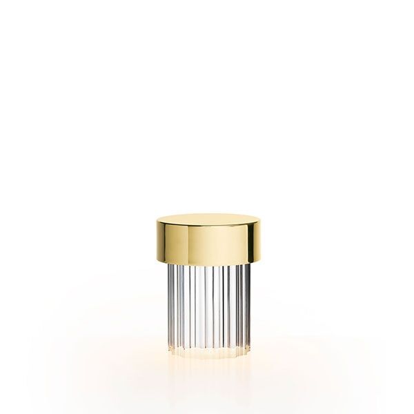 Last Order Fluted Bordlampe Poleret Messing