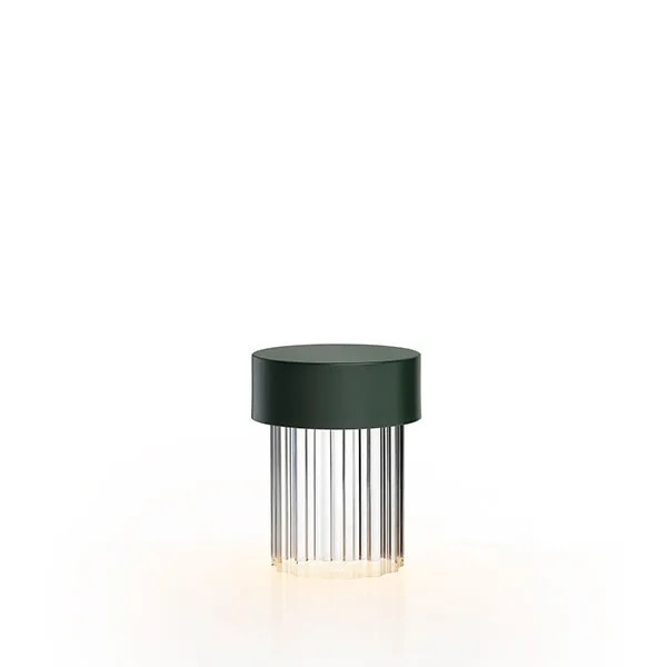 Last Order Fluted Table Lamp Mat Green