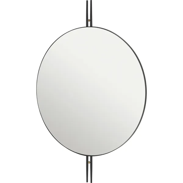 IOI Vægspejl Rundt Sort/Messing Ø80 cm
