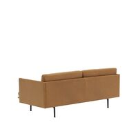 Outline 2-Sitzer-Sofa Leder/Cognac/Schwarz