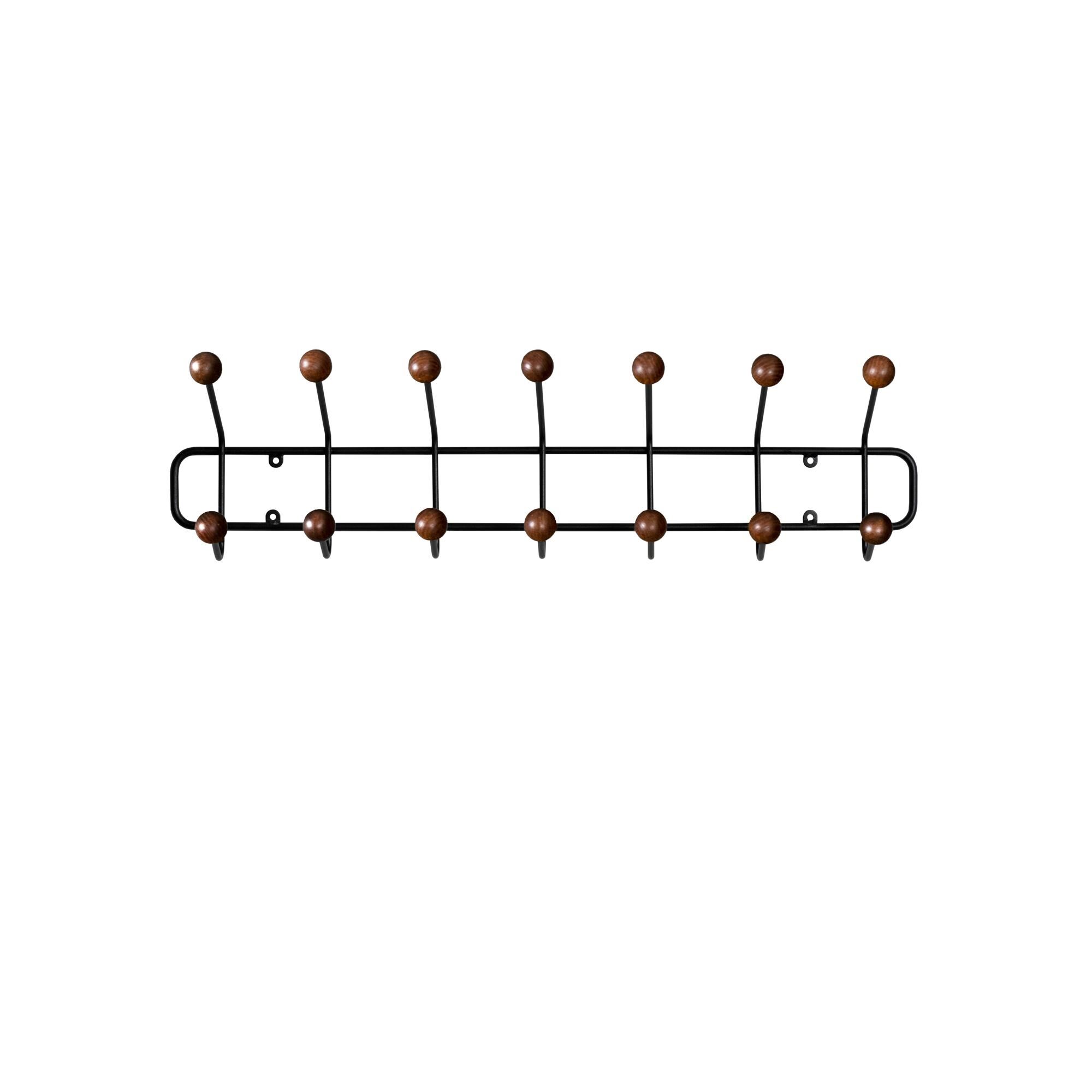 Porte-manteau Horizontal Bill Noir/bois de Frêne