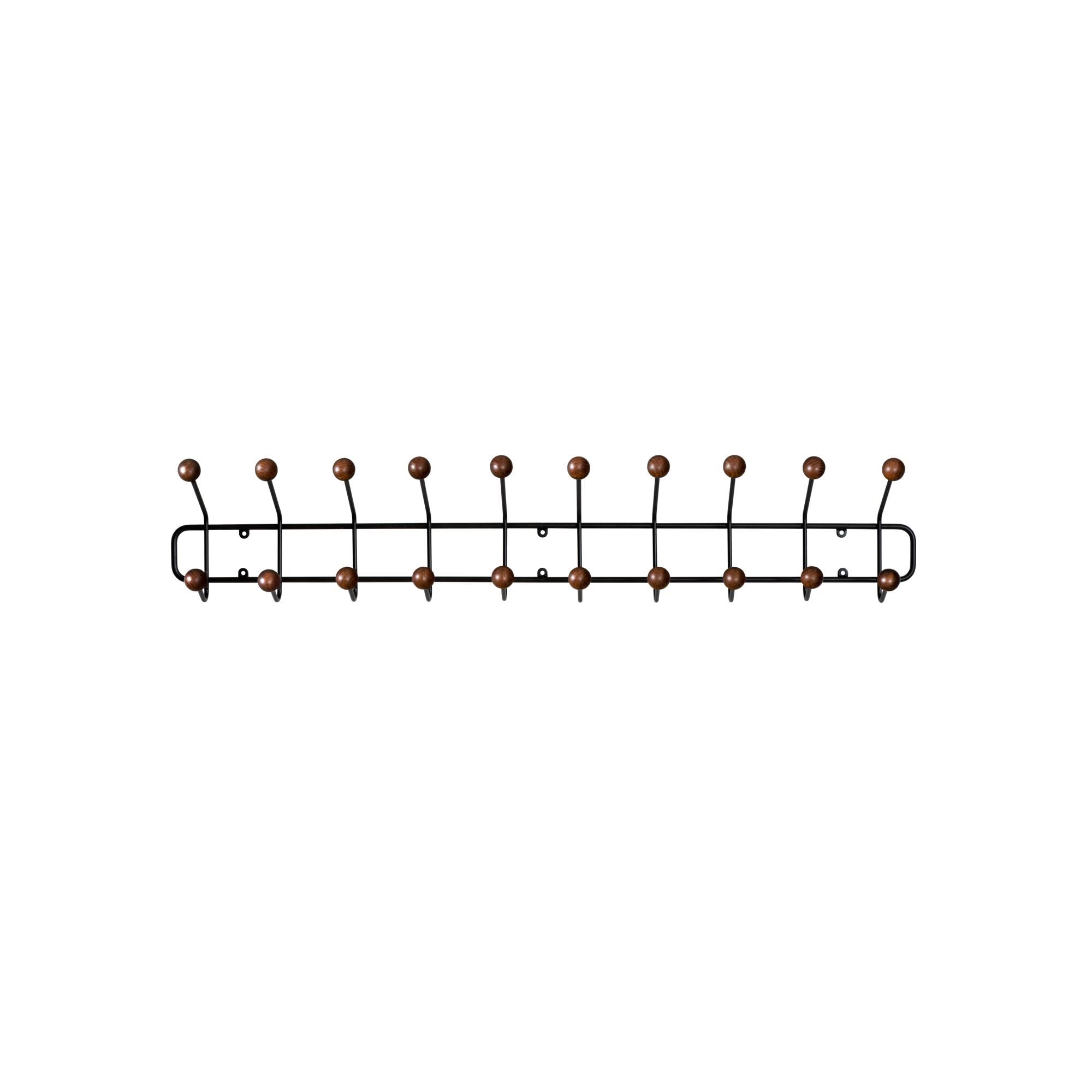 Porte-manteau Horizontal Bill en L , Noir/frêne Foncé