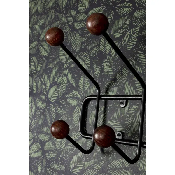 Bill Horizontal L Coat Rack Black/Dark Ash
