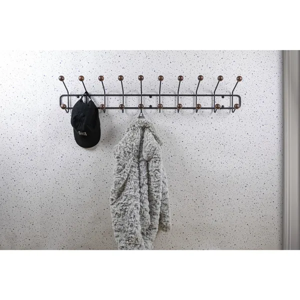 Bill Horizontal L Coat Rack Black/Dark Ash