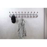 Bill Horizontal L Coat Rack Black/Dark Ash