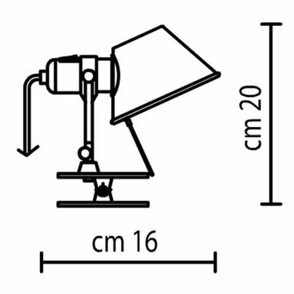 Applique Tolomeo Micro Pinza Pince Applique Murale Bleu