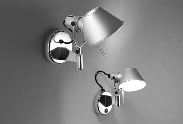 Tolomeo Faretto Wall Lamp With Switch Aluminum