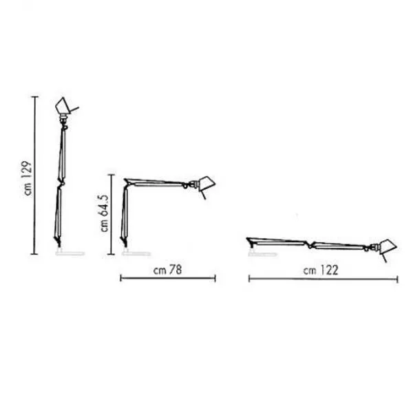 Tolomeo Reading Base Ø23 Aluminium