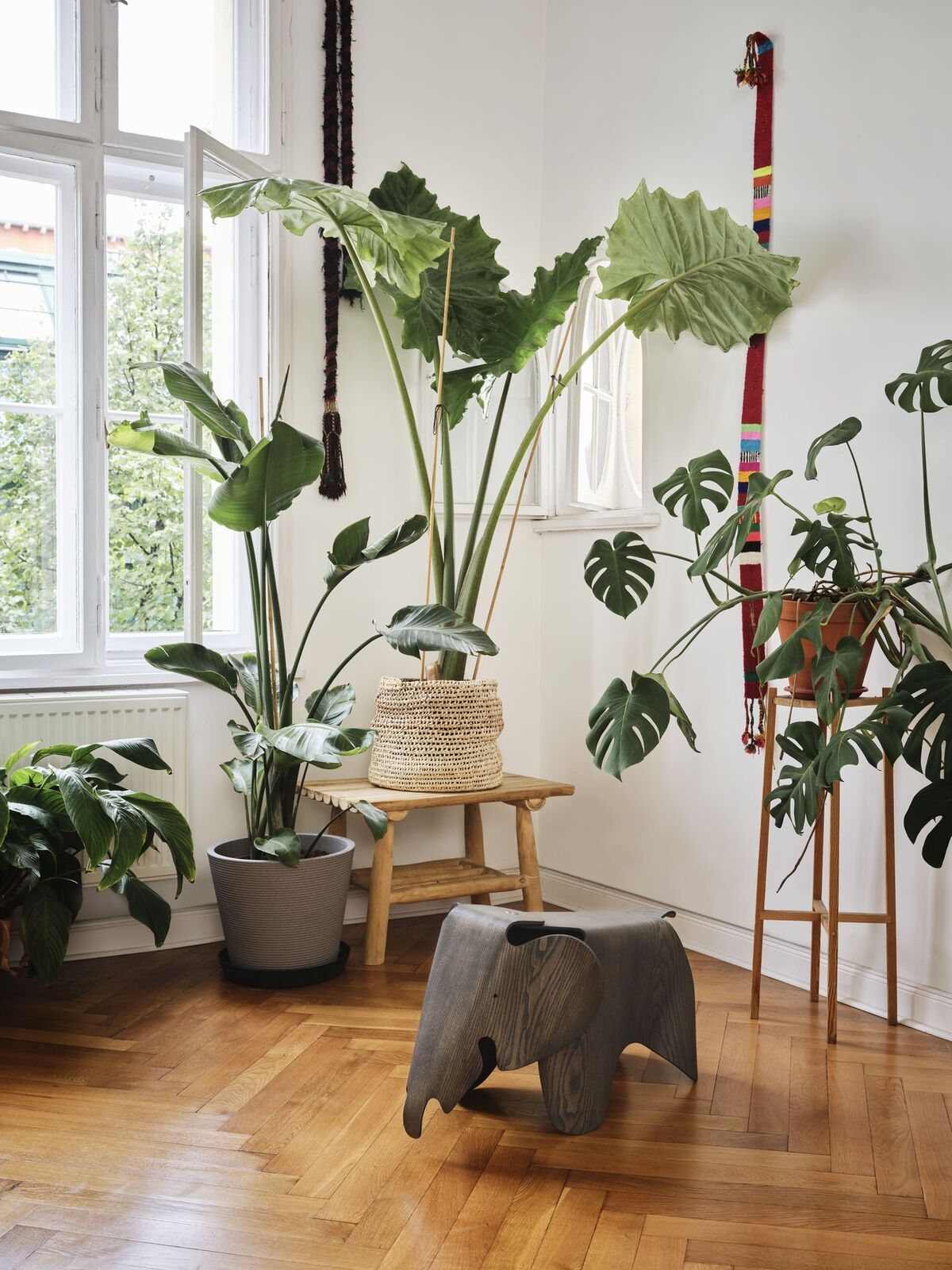 Eames Elephant Hocker Groß Grau Ash