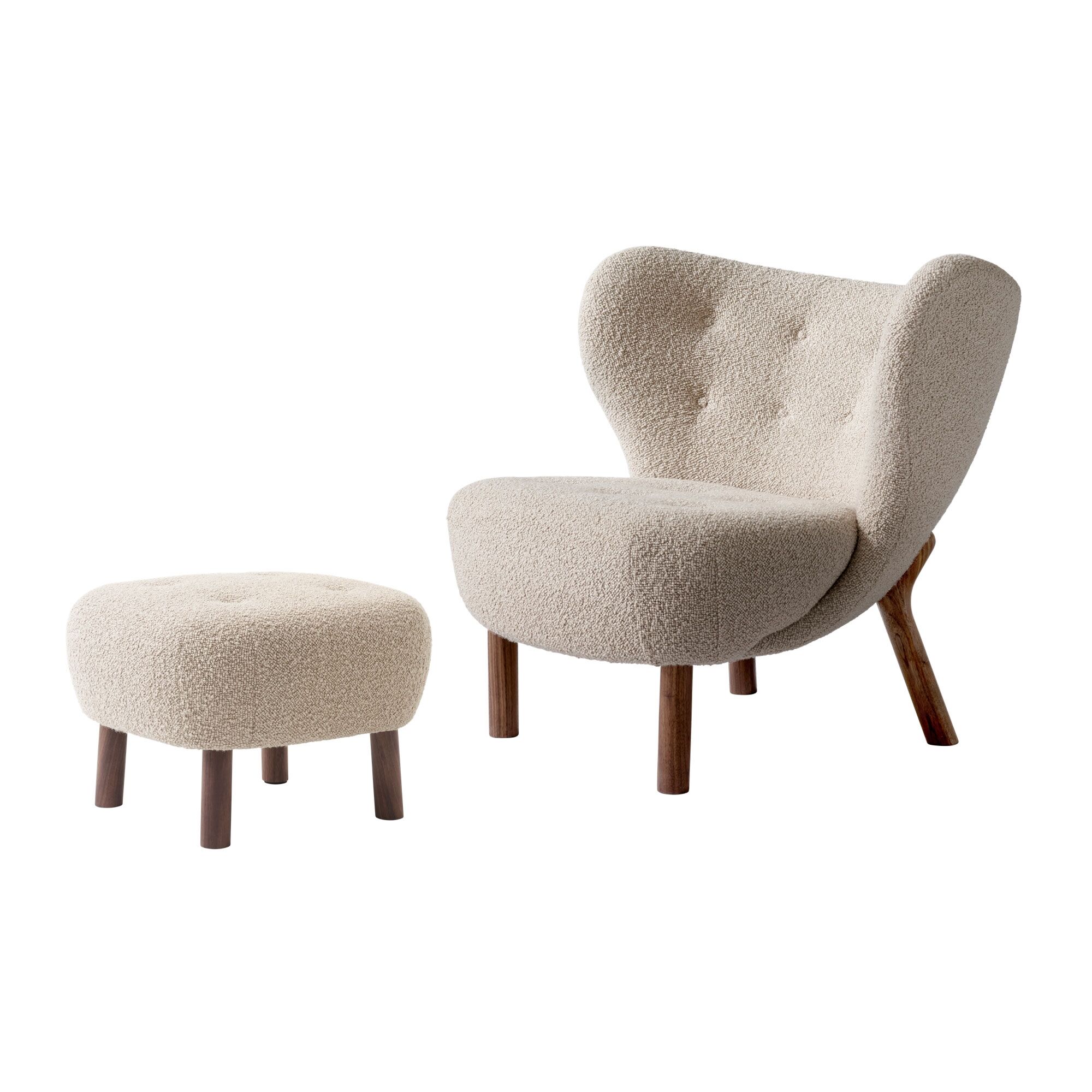 Little Petra VB1 Fauteuil Karakorum 003/Noyer, ATD1 Puf Inclus