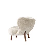 Little Petra VB1 Armchair Sheepskin Moonlight/Walnut Incl. ATD1 Puf