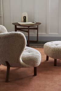 Little Petra ATD1 Pouf Sheepskin Moonlight/Walnut