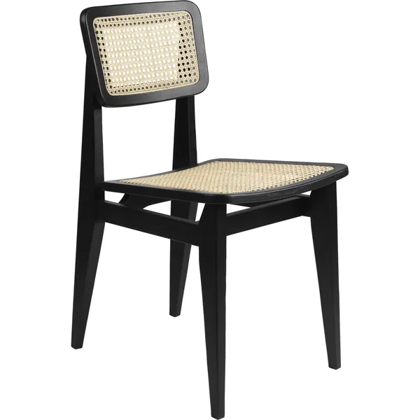 C-Chair Dining Chair French Wicker/Black Oak