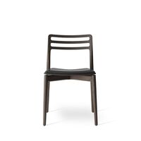 481 Cabin Dining Chair Dark Oak/Black Leather
