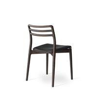 481 Cabin Dining Chair Dark Oak/Black Leather