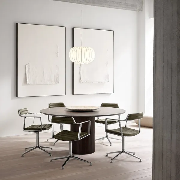 Tilt 494 Cabin Round Table Gray Marble/Light Oak