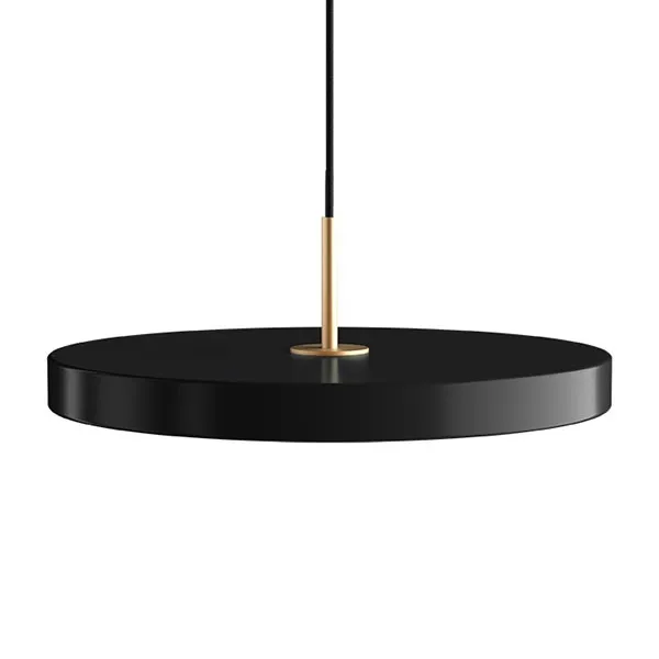 Asteria Pendant Black with Brass Top