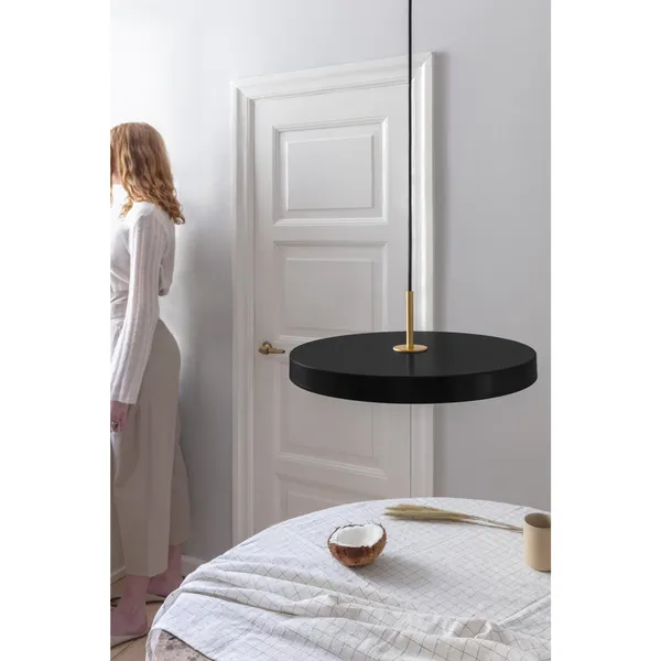 Asteria Pendant Black with Brass Top