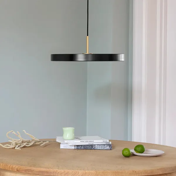 Asteria Pendant Black with Brass Top