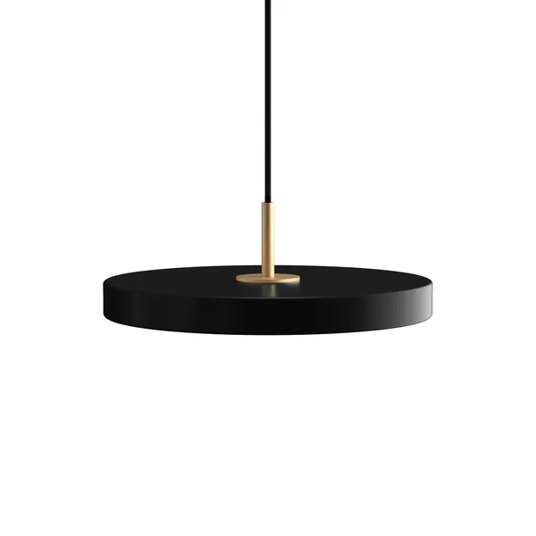 Asteria Mini Pendel Sort med Messing Top