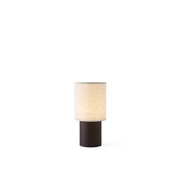 Manhattan SC52 Table Lamp Transportable Brunette Brass & Canvas Shade