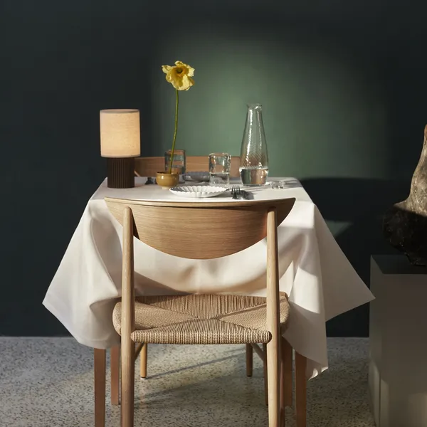Manhattan SC52 Table Lamp Transportable Brunette Brass & Canvas Shade