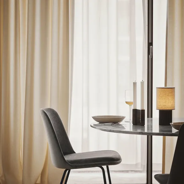 Manhattan SC52 Table Lamp Transportable Brunette Brass & Canvas Shade