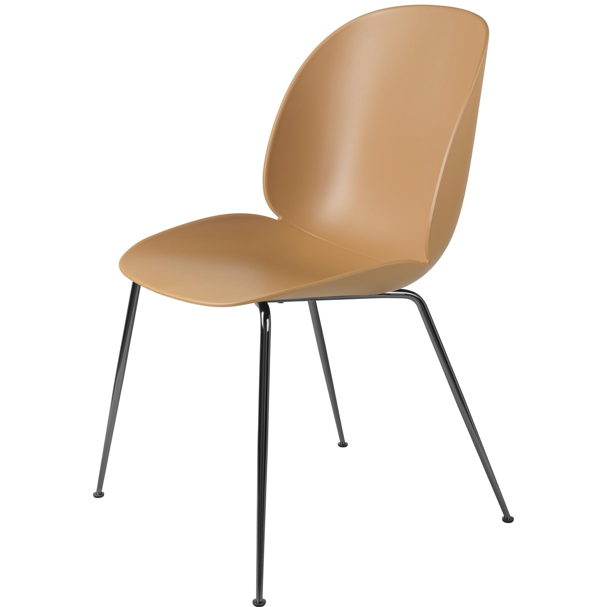 Beetle Spisestol Konisk Base Sort Krom/Amber