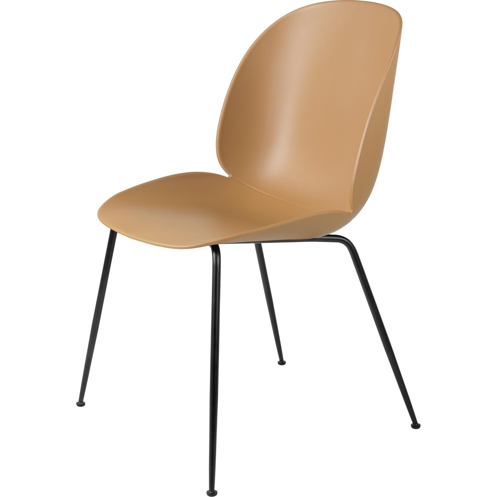 Beetle Spisebordsstol Conic Base Mat Sort/Amber Brun