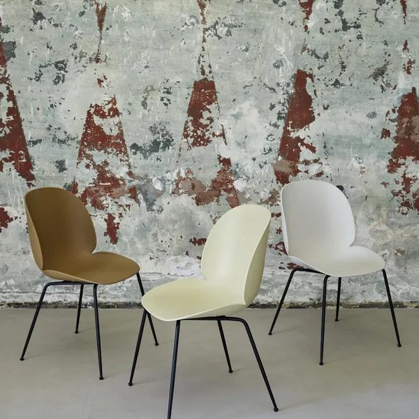 Beetle Dining Chair Conic Base/ Matt Black/ Alabaster White 4 Pcs.