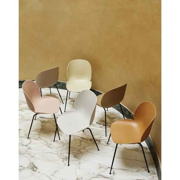 Beetle Dining Chair Conic Base/ Matt Black/ Alabaster White 4 Pcs.