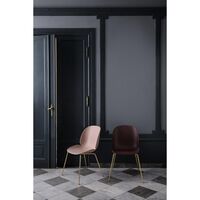 Beetle Dining Chair Conic Base/ Brass Semi Matt/ Alabaster White 4 Pcs.