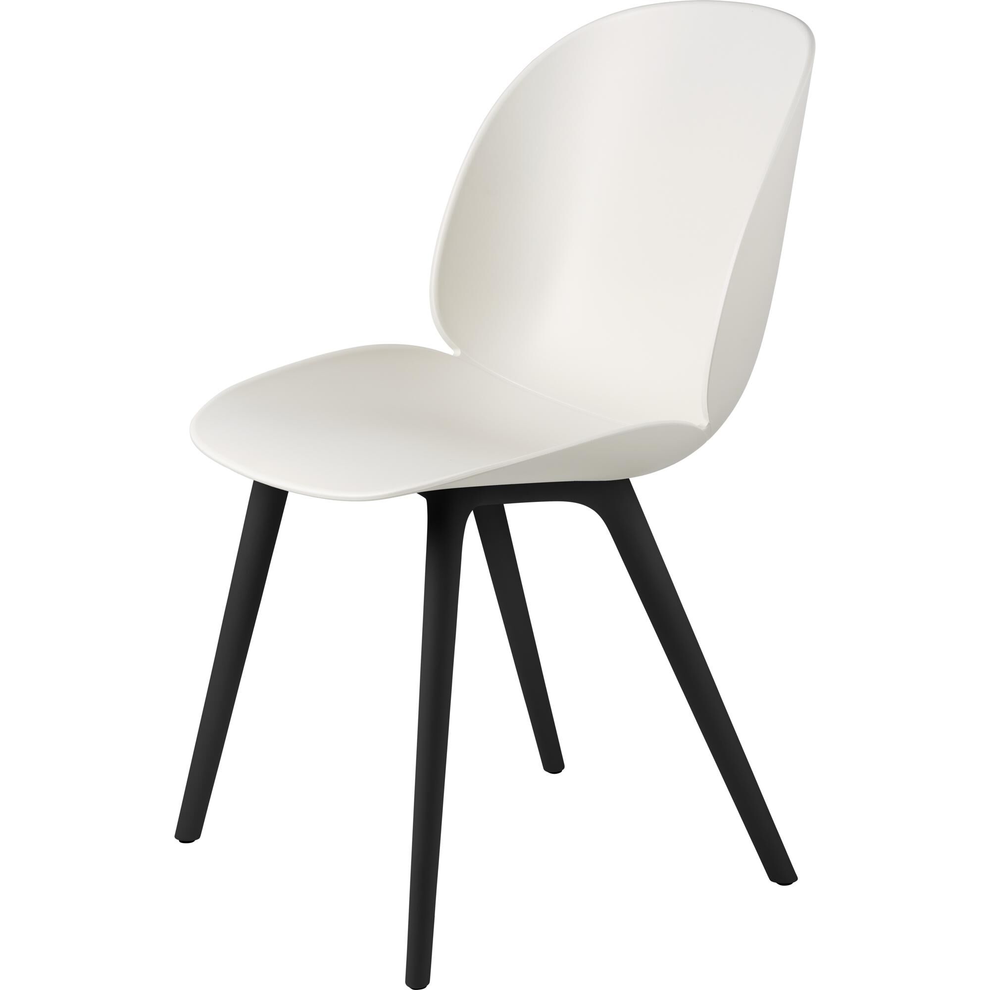 Beetle Spisebordsstol Sort Plastik Base/Alabaster Hvid