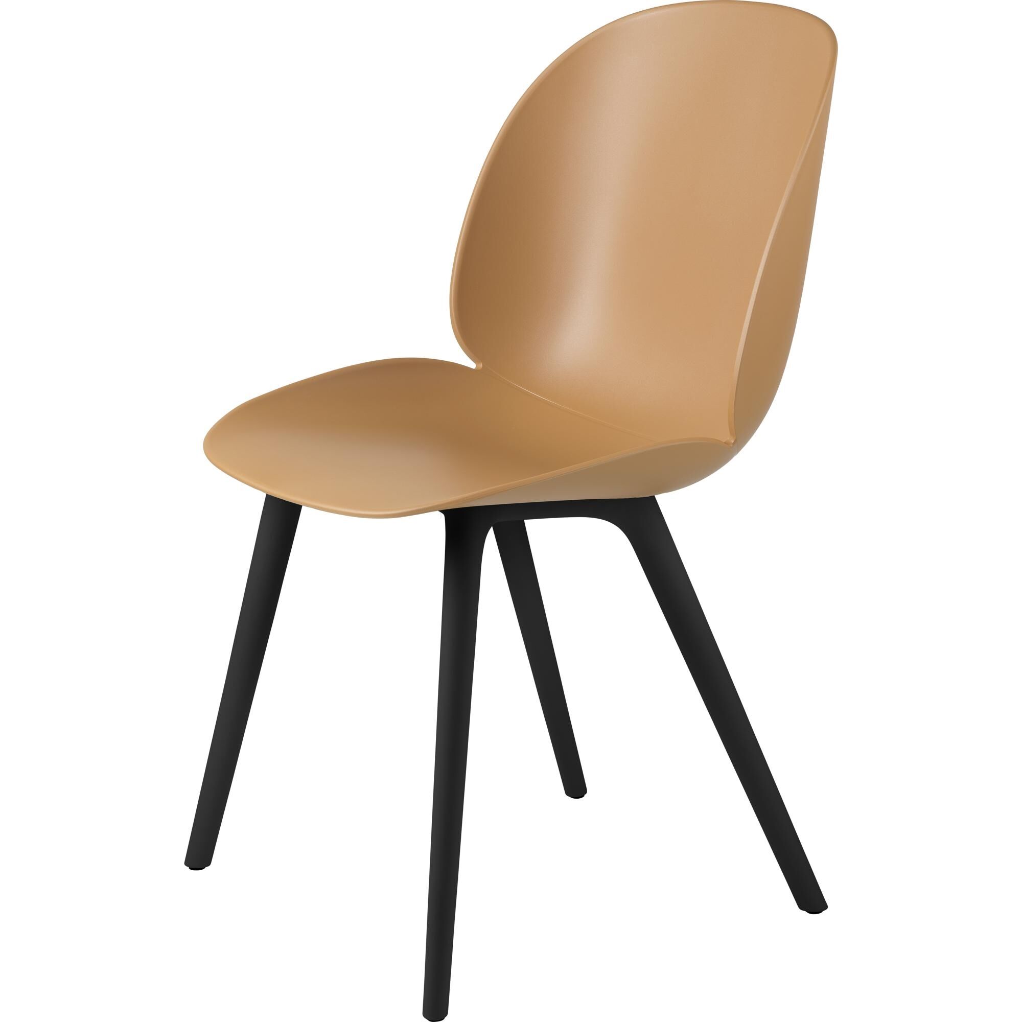 Beetle Spisebordsstol Sort Plastik Base/Amber Brun
