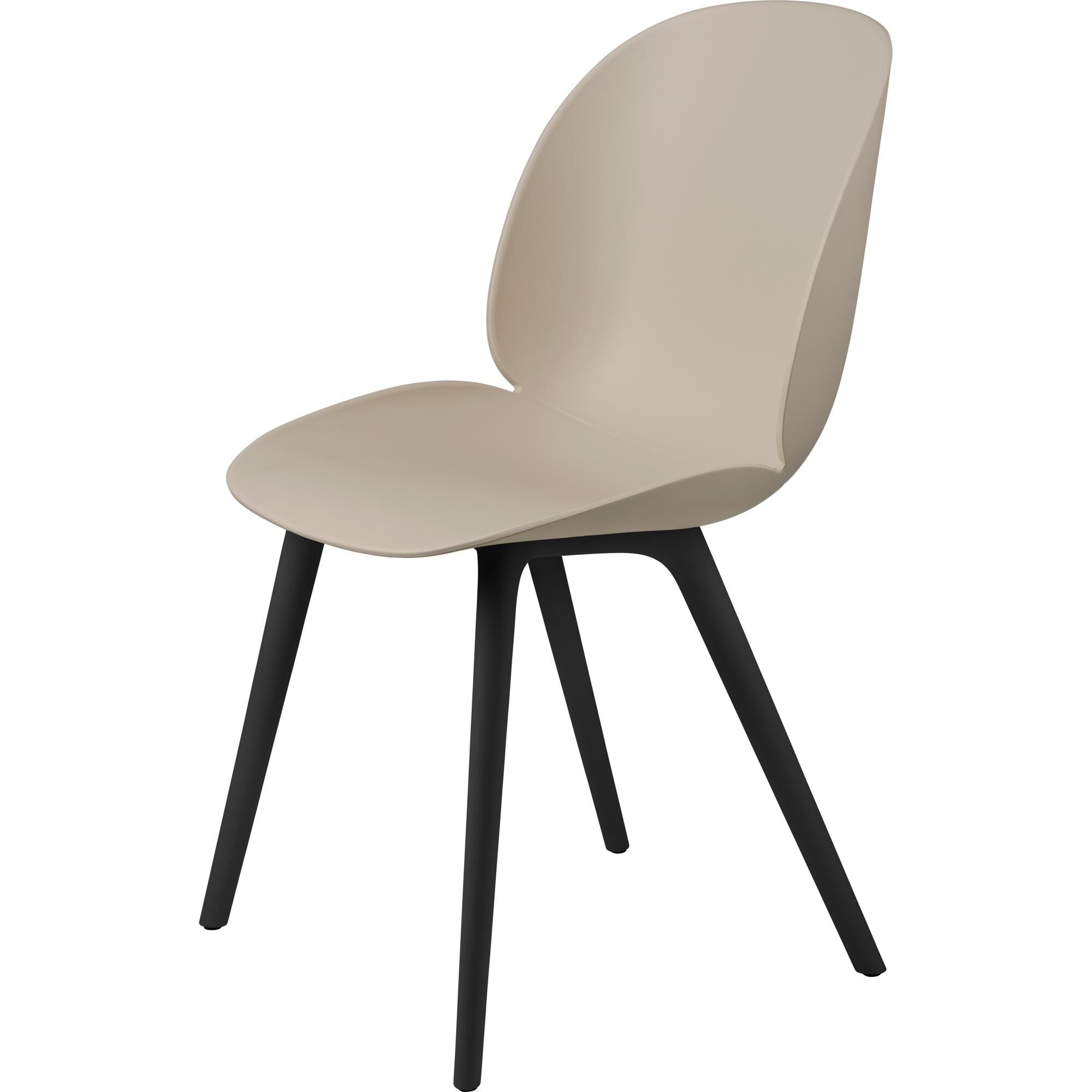 Beetle Spisebordsstol Sort Plastik Base/New Beige