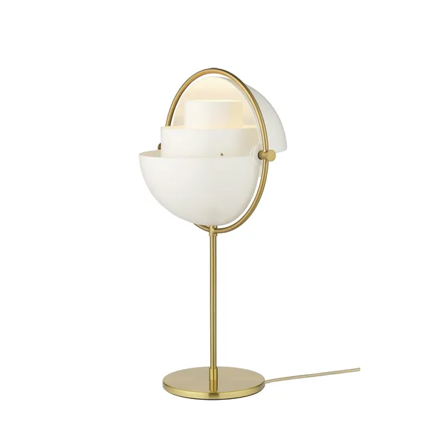Lampe à Poser Multi-Lite Laiton & Blanc