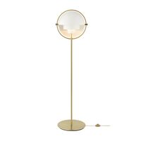 Lampadaire Multi-Lite en Laiton & Blanc