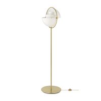 Lampadaire Multi-Lite en Laiton & Blanc