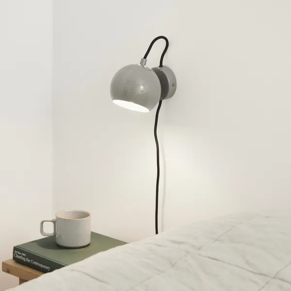 Ball Wall Lamp Matt Petroleum Blue