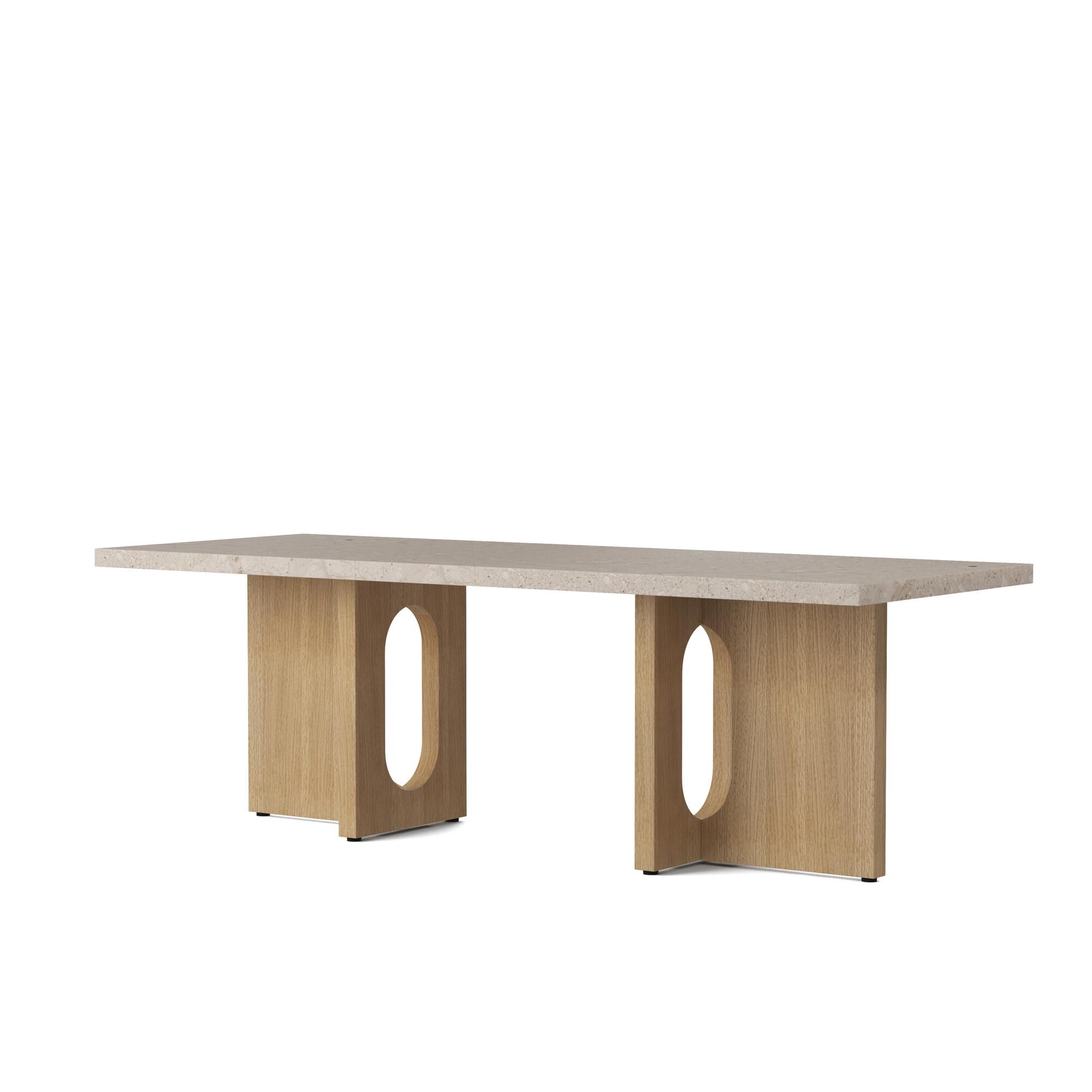 Androgyne Table Basse Chêne Naturel/Kunis Breccia Sable