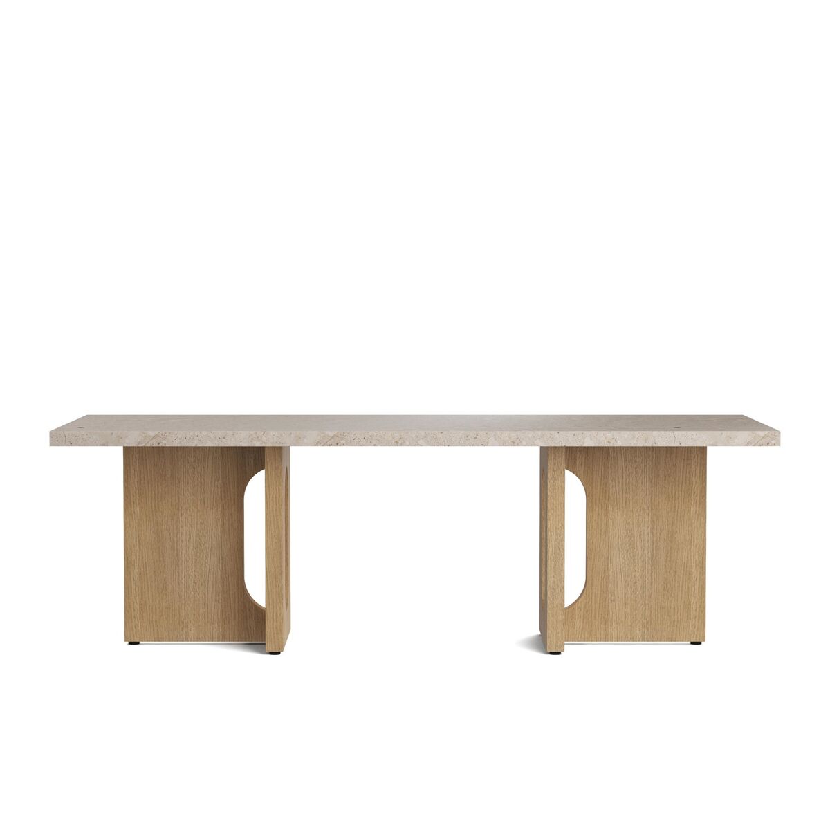 Androgyne Couchtisch Natureiche/Kunis Breccia Sand