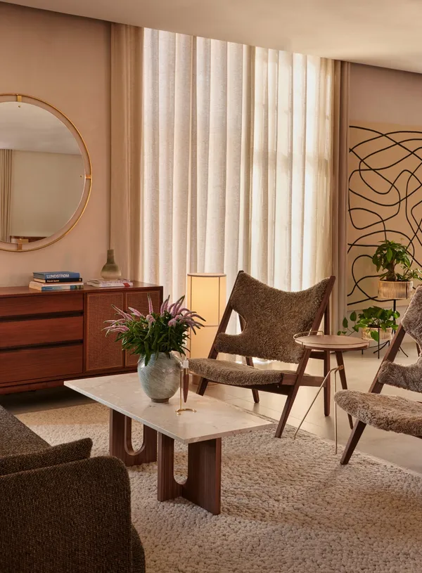 Androgyne Coffee Table Dark Oak/Kunis Breccia Sand