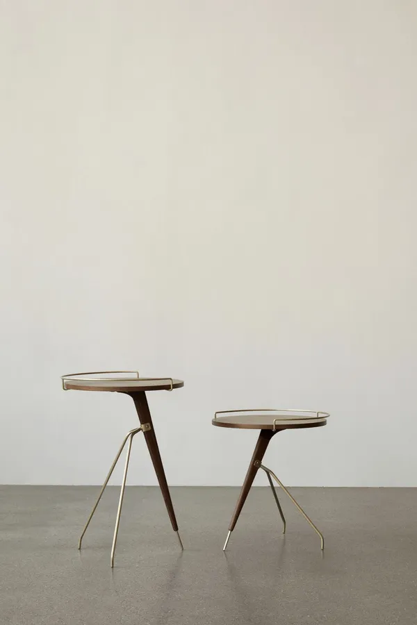 Umanoff Coffee Table High Walnut/ Matt Lacquered Brass