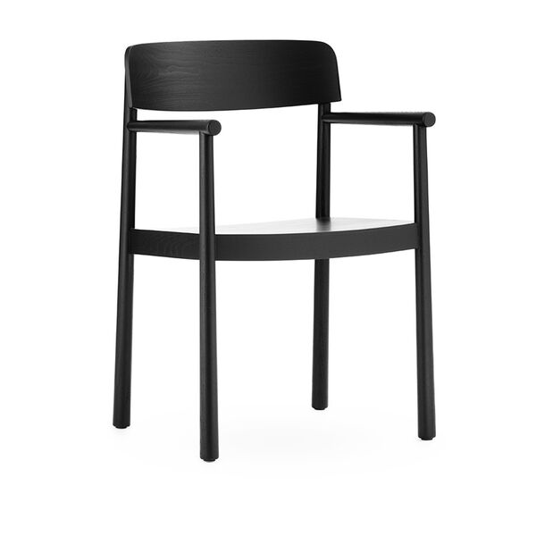 Timb Dining Chair w. Armrests Black