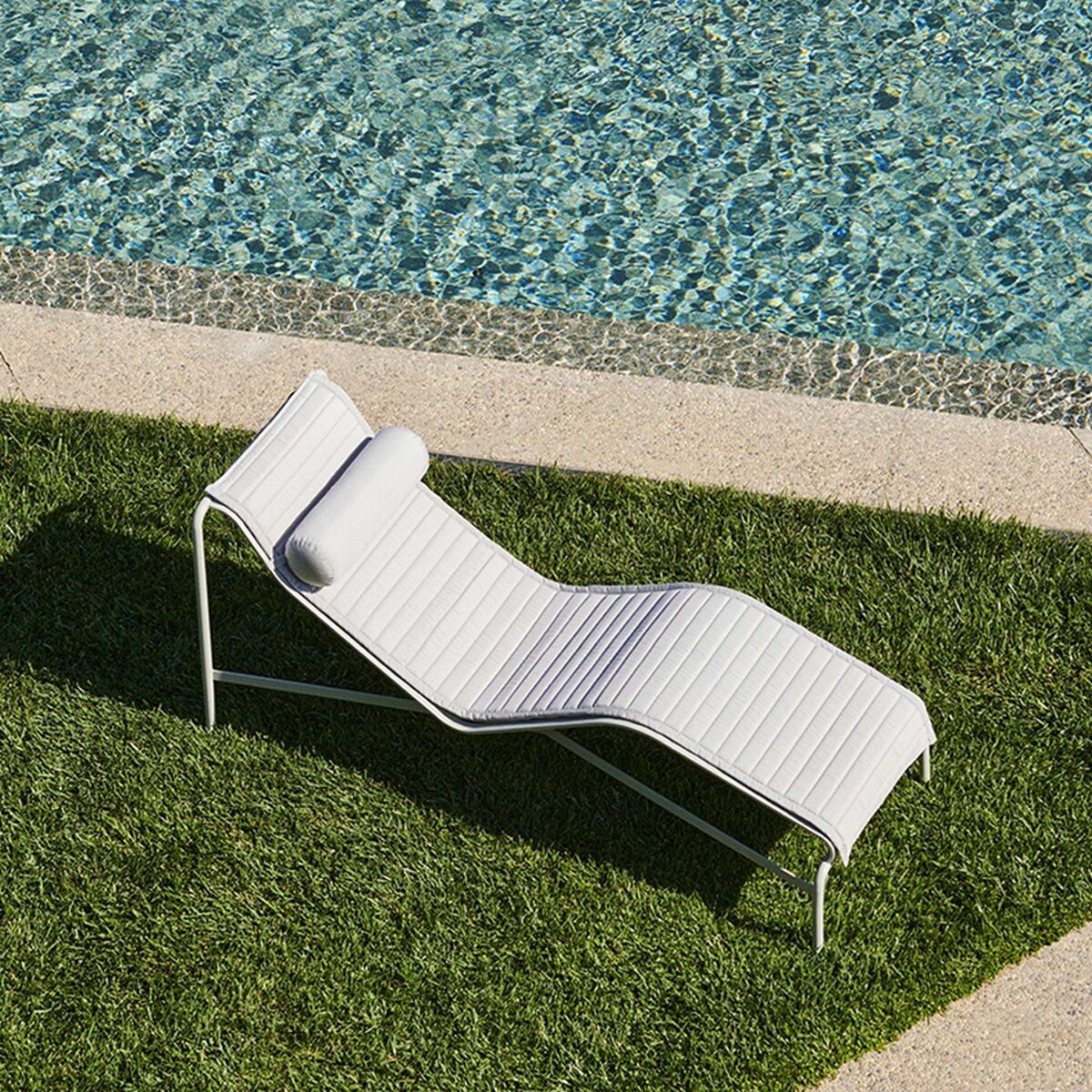 Appui-tête Pour Palissade Chaise Longue Gris Ciel