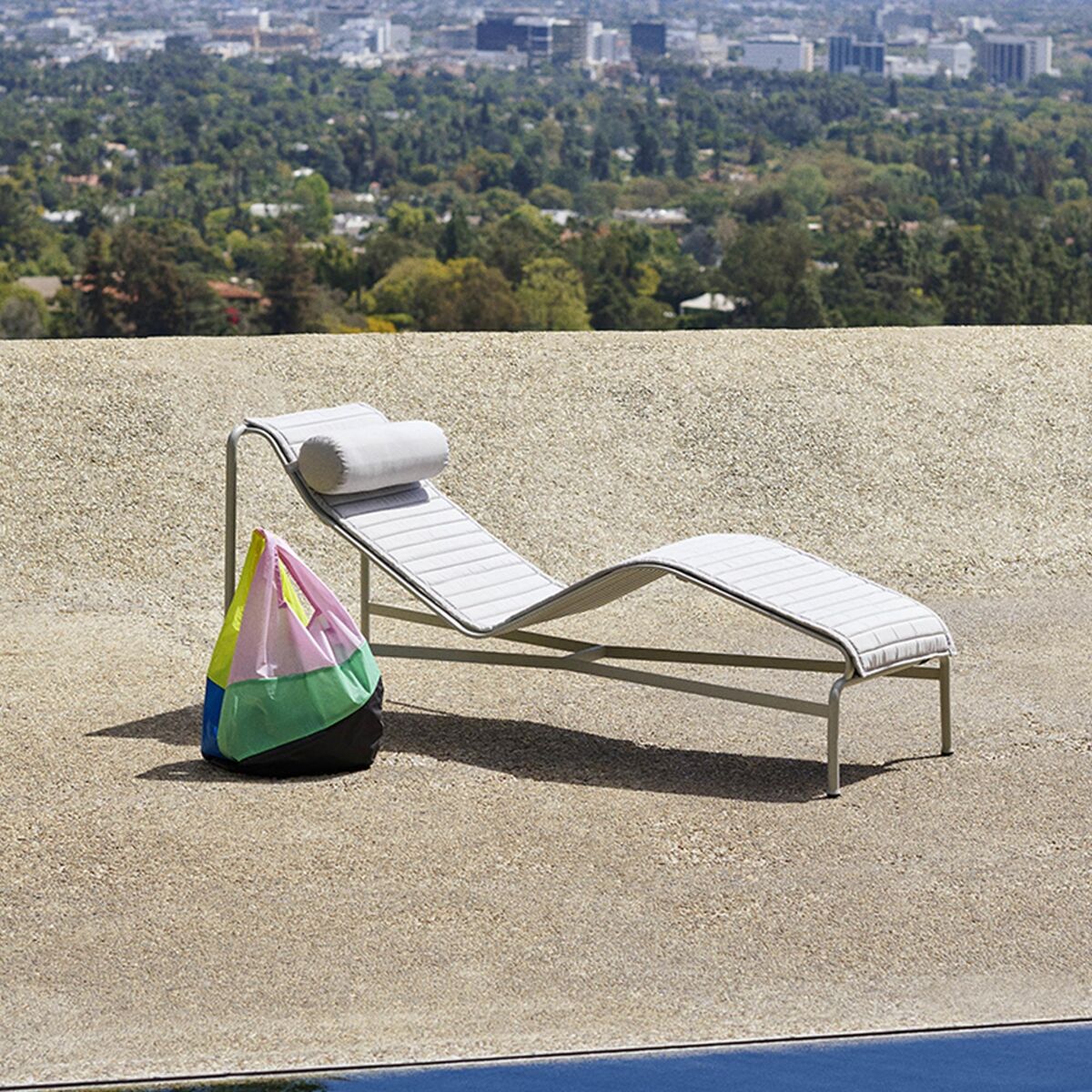 Appui-tête Pour Palissade Chaise Longue Gris Ciel