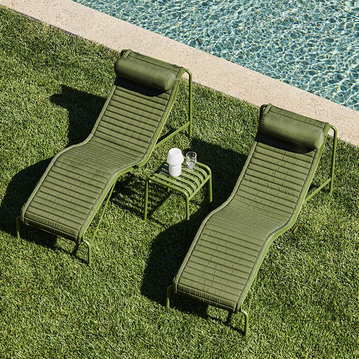 Appui-tête Pour Palissade Chaise Longue Gris Ciel
